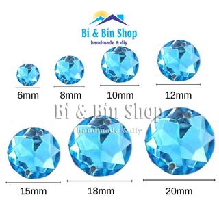 288 Viên Đá Kết Nhựa Tròn 8mm Đính Kết Trang Phục, Làm Phụ Kiện Thời Trang