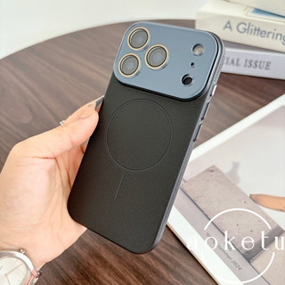 Họa tiết Litchi với màng ống kính tích hợp thích hợp cho vỏ điện thoại iPhone 17 Promax, vỏ cứng chống rơi từ tính Air mới Apple 17 Pro tối giản 17 bao gồm tất cả các vỏ cứng chống rơi