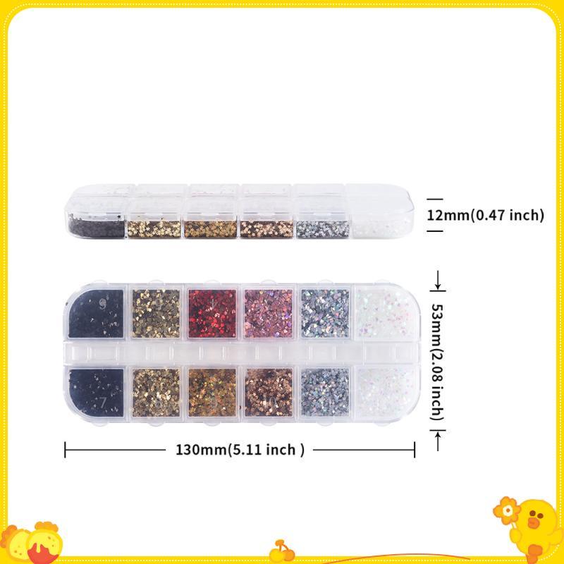 [Gengli] 1mm Ngôi Sao Lấp Lánh Móng Tay Lấp Lánh Tình Yêu Lấp Lánh Trang Trí Móng Tay Thiết Kế Salon Móng Tay Phụ Kiện Dễ Thương DIY Nail Art Design