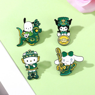 4 Cái / bộ Sanrio Kitty Mèo Quế Chó Và Kuromi Trâm Trang Trí Kỷ Niệm Pin