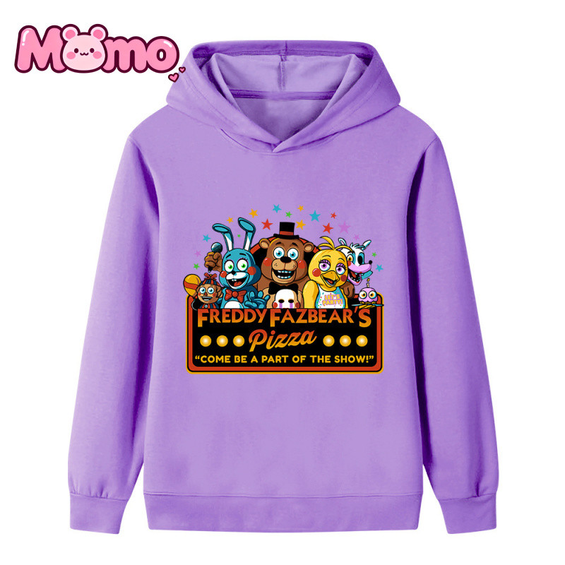 Năm Đêm Tại Freddy 's Họa Tiết Hoạt Hình In Hình Bé Trai Và Bé Gái Cùng Phong Cách Áo Khoác Áo Dài Tay Top