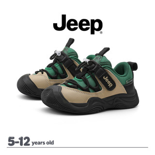 Giày Chạy Bộ JEEP Bé Trai Bé Gái Da Nhẹ Đế Mềm Xuân Thu Chống Mài Mòn Hồi Phục Vừa Lớn Trẻ Em Giày Ngoài Trời