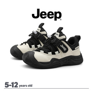 Giày Chạy Bộ JEEP Bé Trai Bé Gái Da Nhẹ Đế Mềm Xuân Thu Chống Mài Mòn Hồi Phục Vừa Lớn Trẻ Em Giày Ngoài Trời