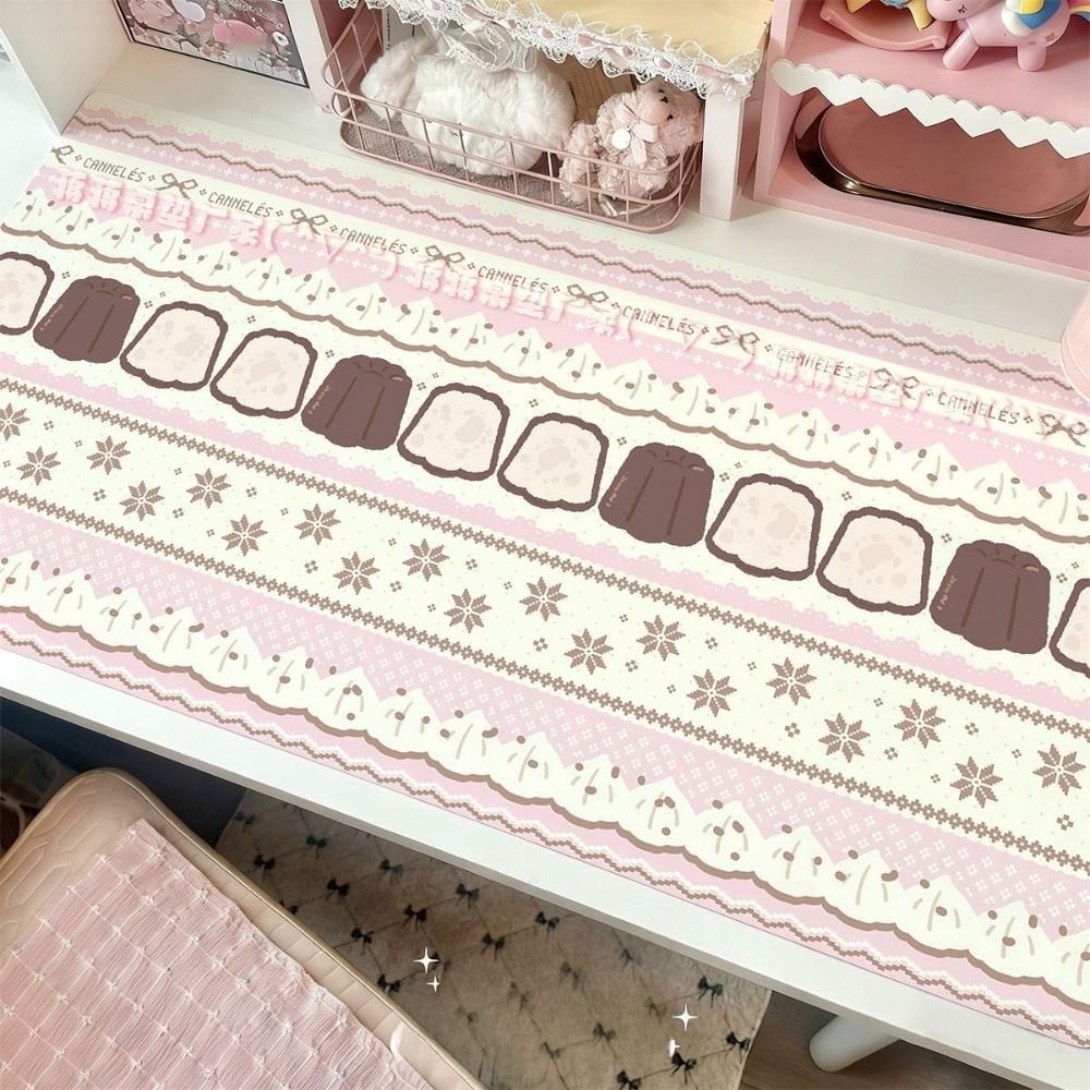Khăn Trải Bàn Hoạt Hình BAMBOOB, Vải Lanh Chống Trơn Trượt, Dễ Thương, Trang Trí Máy Tính Để Bàn