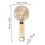 Quạt làm mát di động Mini LACYESUK, Quạt cầm tay màn hình kỹ thuật số nhỏ gọn 2 trong 1, Tuổi thọ pin dài Nhẹ 120 tốc độ Quạt đứng để bàn có thể sạc lại USB cho văn phòng