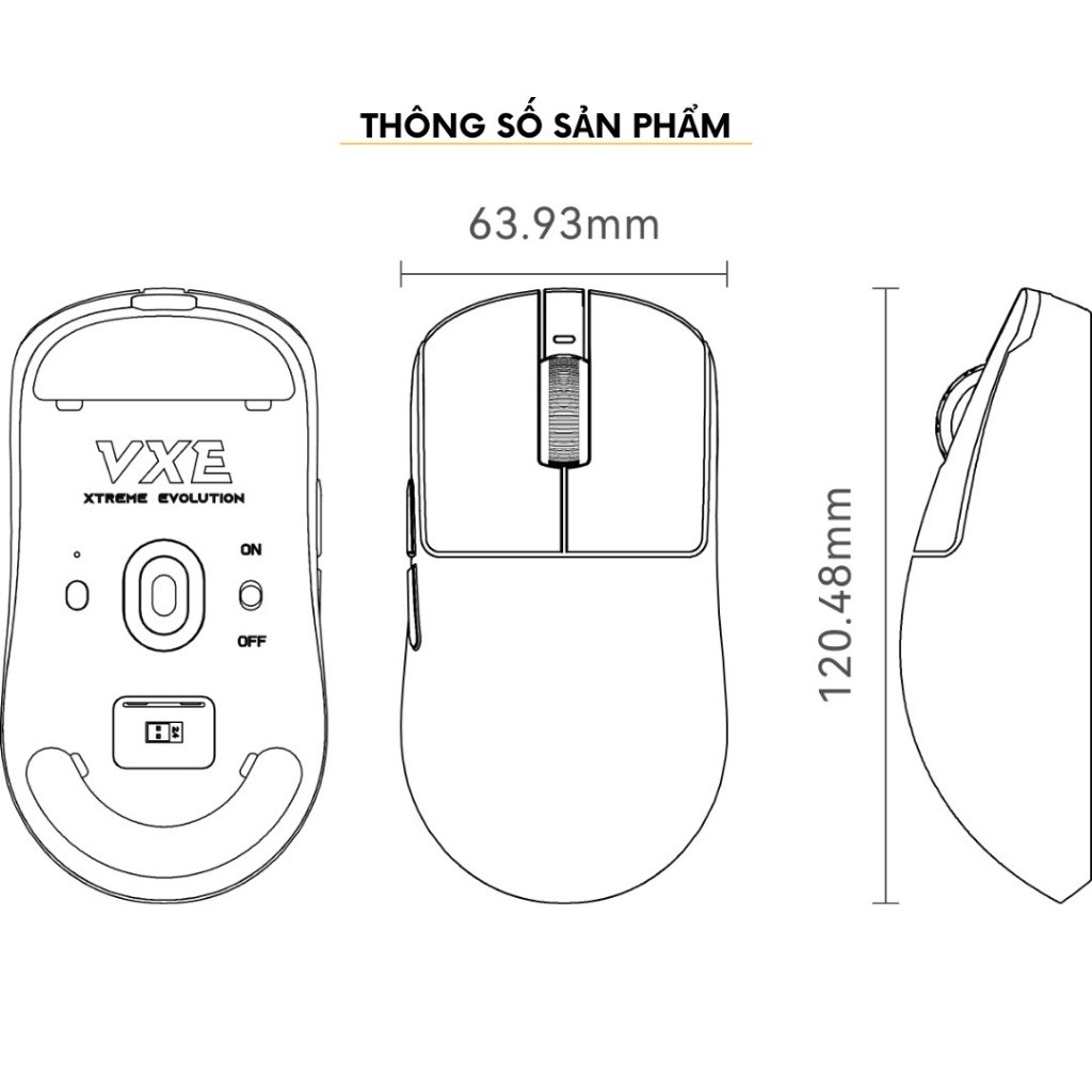 [⚡NEW Cực Hot] Chuột Gaming Không Dây VXE R1 SE Plus - PAW3395 SE & PIN 130H - Hiệu Năng Esport- 40G | BigBuy360 - bigbuy360.vn
