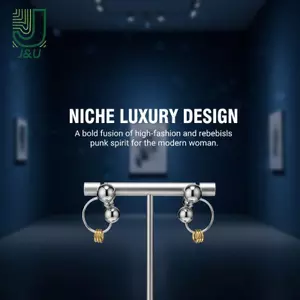 Bông Tai Vòng Hạt Tròn Thiết Kế Cá Tính, Trang Sức Thời Trang Cho Ngày Làm Việc