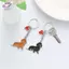 HFTOY Kawaii Dễ Thương Dachshund Móc Khóa Hoạt Hình Sáng Tạo Kim Loại Mặt Dây Chuyền Chó Móc Khóa Túi Trang Trí Cho Cặp Đôi Quà Tặng ~