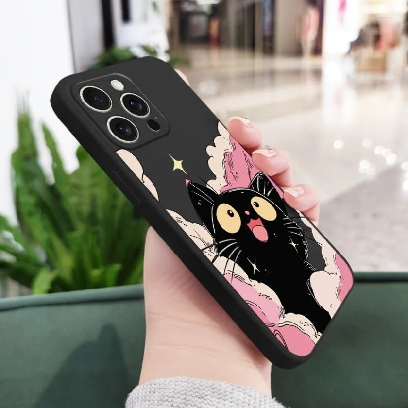 Ốp điện thoại hình mèo dễ thương hình đám mây cho Vivo V30 V29 V27 V40 Pro V30E V29E V27E V25E Ốp lưng TPU mềm chống sốc