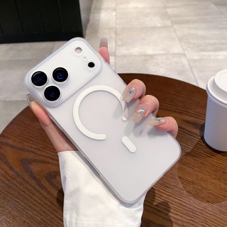 Ốp iPhone nhám mờ chống vân tay chống sốc hỗ trợ sạc từ tính kèm kính camera cho iPhone 14 15 16 17 Pro Max