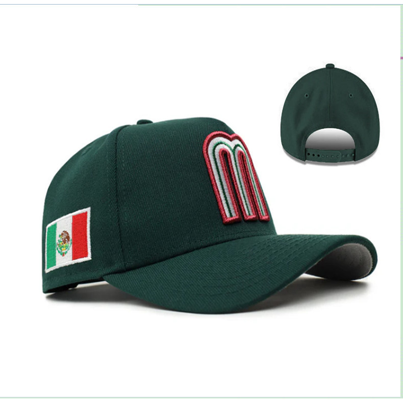 Áo snapback 9Forty A-Frame cổ điển bóng chày México, cờ México màu xanh đậm, unisex