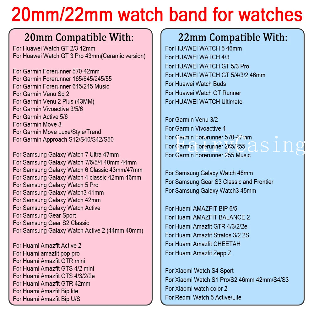 Dây đeo đồng hồ ngọc trai trắng 18 / 20 / 22mm cho Samsung Galaxy Watch 8 7 6 5 4 Classic Huawei GT 5 4 3 Pro Dây đeo đàn hồi