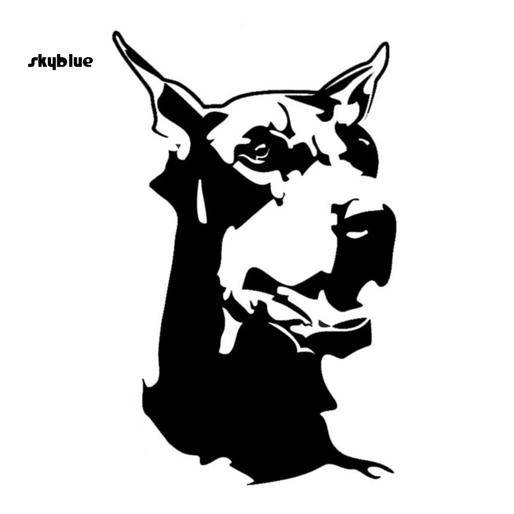 [Sy] Doberman Chó Động Vật Xe Tạo Kiểu Dán Xe Máy Thân Đề Can Trang Trí