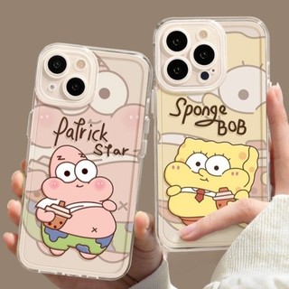 Dành Cho IPhone 17 16 15 14 13 12 11 Pro Max X XR XS Max 6 7 8 Plus SpongeBob cặp vợ chồng tốt lỗ điện thoại trường hợp