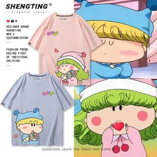 Magic Mi Lumi Road Hoạt Hình Áo Thun Tay Ngắn Cặp Đôi Cho Sinh Viên Mùa Hè - Cotton Nguyên Chất