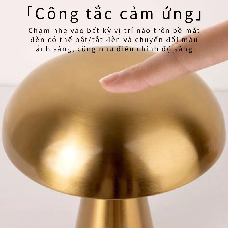 Đèn Bàn Nấm Bauhaus Kim Loại - Phong Cách Bắc Âu Đơn Giản, Đèn Học/Trang Trí Phòng Ngủ, Độc Đáo Sáng Tạo