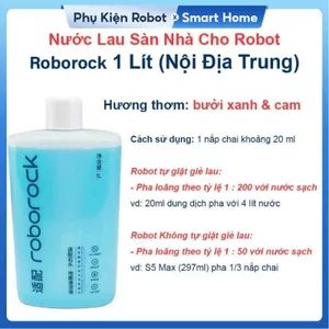 Nước Lau Sàn Cao Cấp ROBOROCK 1 Lít Cho Robot Hút Bụi Lau Nhà, Mùi Hương Hoa Bưởi Xanh, HàngNội Địa Trung.