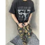 Bán Chạy Áo Thun Tay Ngắn Phong Cách Punk Vintage In Chữ Thập 0410