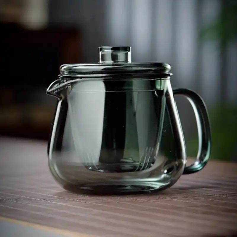 Ấm trà thủy tinh chịu nhiệt Borosilicate cao 400ml Bộ trà thủy tinh chịu nhiệt tách nước trà