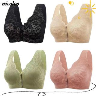 NICOLOO Nữ Nút Trước Áo Ngực, Quần Lót Bà Bầu Cotton Chống Chảy xệ, Khóa Trước Tập Hợp Áo Ngực Cho Con Bú Quần Lót Nữ
