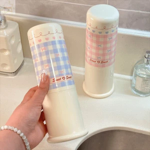 Cốc Rửa AWNGD, Cốc Nước súc miệng di động dày, Hộp đựng bàn chải đánh răng du lịch hoạt hình chống bụi đa năng Phòng tắm