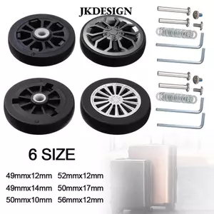 JKDESIGN 2 Chiếc Thay Thế Bánh Xe Đa Năng Di Động Với Vít Vali Phần Trục Cho Hành Lý Với Bánh Xe Viêng Chăn