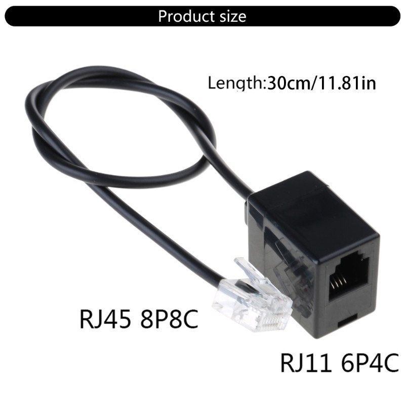 Ở lại RJ45 sang RJ11 Bộ Chuyển Đổi Đầu Nối Cáp Ethernet Sang Dây Điện Thoại Đầu Nối RJ45 8P8C Nam Sang RJ11 6P6C Nữ