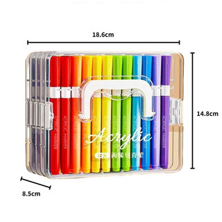Bút acrylic đầu mềm 60 màu cọ vẽ dễ giặt độ che phủ cao phù hợp học sinh hộp tiện lợi dễ mang