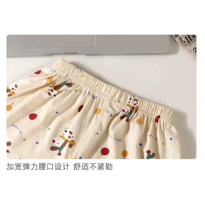 Mùa Hè Mỏng Hoạt Hình Thoáng Khí Hai Mảnh Phù Hợp Với Bé Trai Áo Vest Quần Short Homewear Suit 80-160 Size LECP