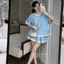 Đầm Bé Gái jean mềm hàn quốc size đại cồ 18-45kg – Váy Bé Gái lớn size đại Màu Xanh Thanh Lịch 6–15 Tuổi