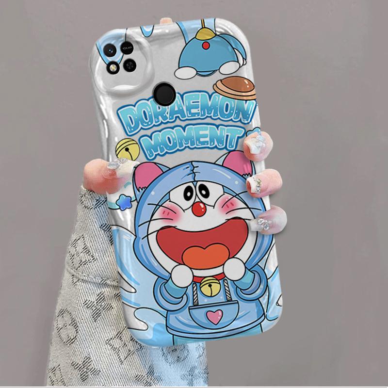 Ốp Silicon Hoạt Hình Cho Redmi 9C 10A 3D Sóng Mềm Ốp lưng Doremon Chống Sốc