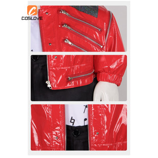Trang phục cosplay trọn bộ cho nam Inspired by Michael Jackson Phim mới - Áo đỏ, phù hợp trình diễn sân khấu