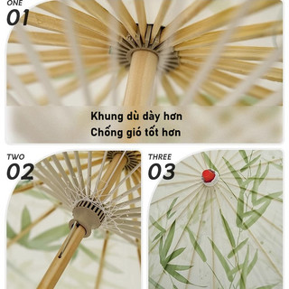 Ô Giấy Xương Tre Phong Cách Cổ, ô đạo Cụ Chụp Hình Cổ điển Trung Quốc, Dành Riêng Cho Hán Phục Và Chụp ảnh Cưới