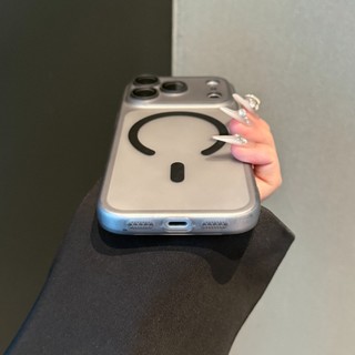 Ốp lưng iPhone từ tính siêu mỏng nhám mờ chống vân tay kèm kính camera cho iPhone 14 15 16 17 Pro Max