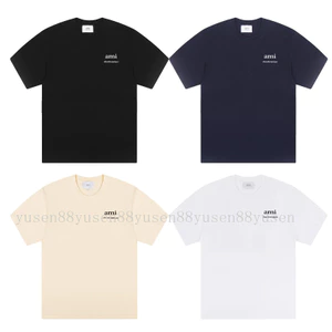 Áo thun ngắn tay cổ tròn Unisex mùa xuân hè chất lượng cao 100 Cotton