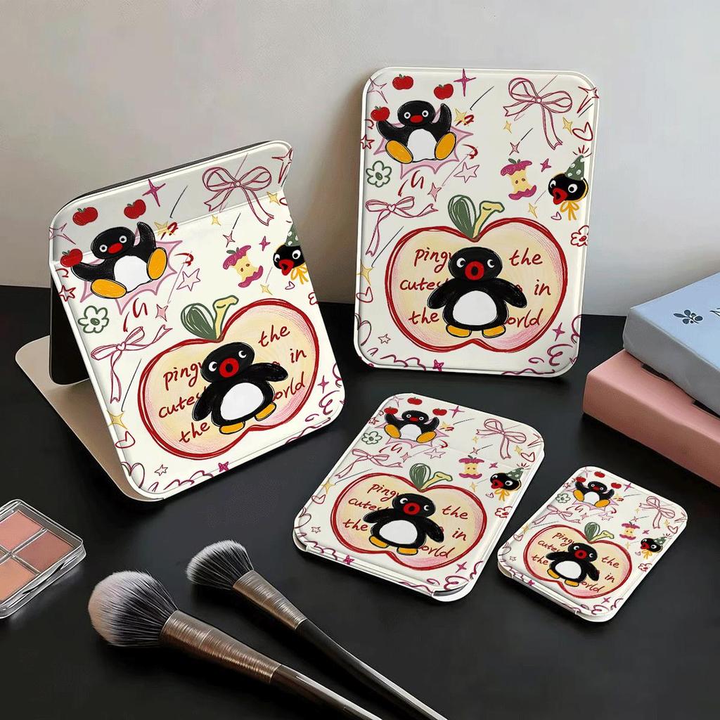Chim cánh cụt Apple Gương Trang Điểm Gấp Đơn Giản Chất Lượng Cao Thời Trang