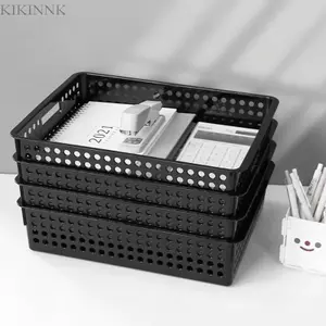 KIKIN Giỏ Đựng Nhựa Khay Tập Tin Để Bàn A4 Tổ Chức Tài Liệu Văn Phòng