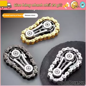 ORDOBOX Bánh đà Con quay đầu ngón tay, Xích xe đạp kim loại EDC Spinner Bánh xích Fidget Spinner, Phong cách mới lạ Antistress Lo âu Dây xích bền Fidget Spinner Người lớn