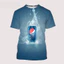 Áo thun unisex cổ tròn tay ngắn Pepsi 3D in nổi, phù hợp mọi giới tính