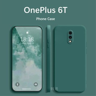 [Phong cách mới] Dành cho Ốp lưng OnePlus 6T Chống rơi Silicon Full Case Vỏ điện thoại màu trơn cổ điển