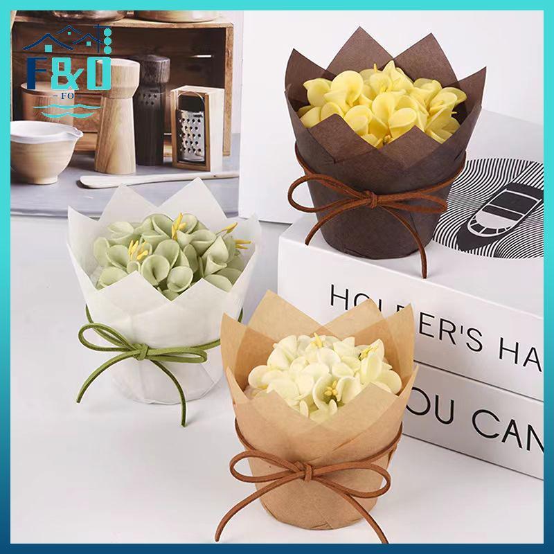 [F & O] 50 Chiếc Cốc Giấy Bánh Cupcake Tulip Muffin Chống Dầu Bánh Cupcake Lót Nướng Muffin Cup Bánh Bọc Trường Hợp Cho Tiệc Tắm Sinh Nhật {vn}