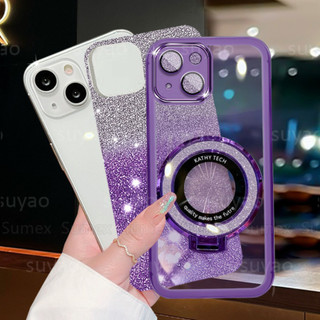 Dành Cho OPPO A5 5G OPPOA5 Pro A5X 4G 2025 Lấp Lánh Sang Trọng Mạ Ốp lưng Đứng Nhẫn Giá Đỡ Giá Đỡ Cô Gái Dễ Thương Camera Mềm Chống Sốc Ốp Lưng TPU OPO CPH2735 CPH2727 CPH2725