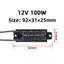 Máy sưởi ấm ROLY 220V 50W, Đen 10 kiểu 70W24V Giá đỡ dẫn điện, Máy sưởi điện PTC gốm 92 * 31mm