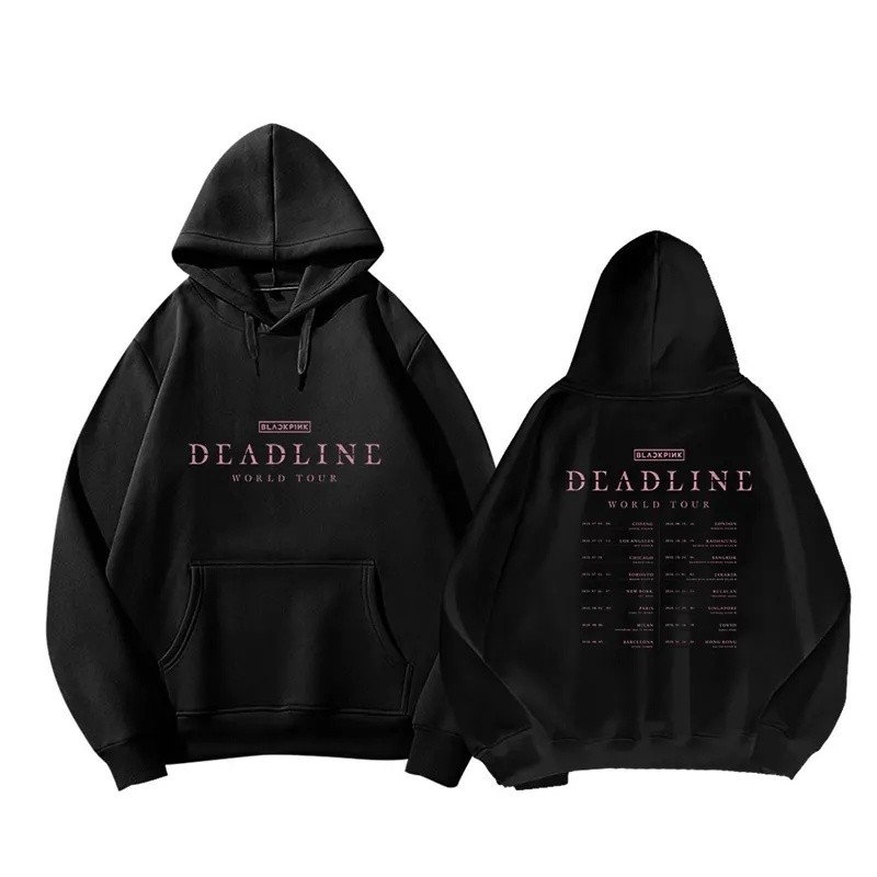 Áo hoodie dài tay Blackpink BY1 - Phiên bản chính thức dành cho tour diễn Deadline World Tour 2025