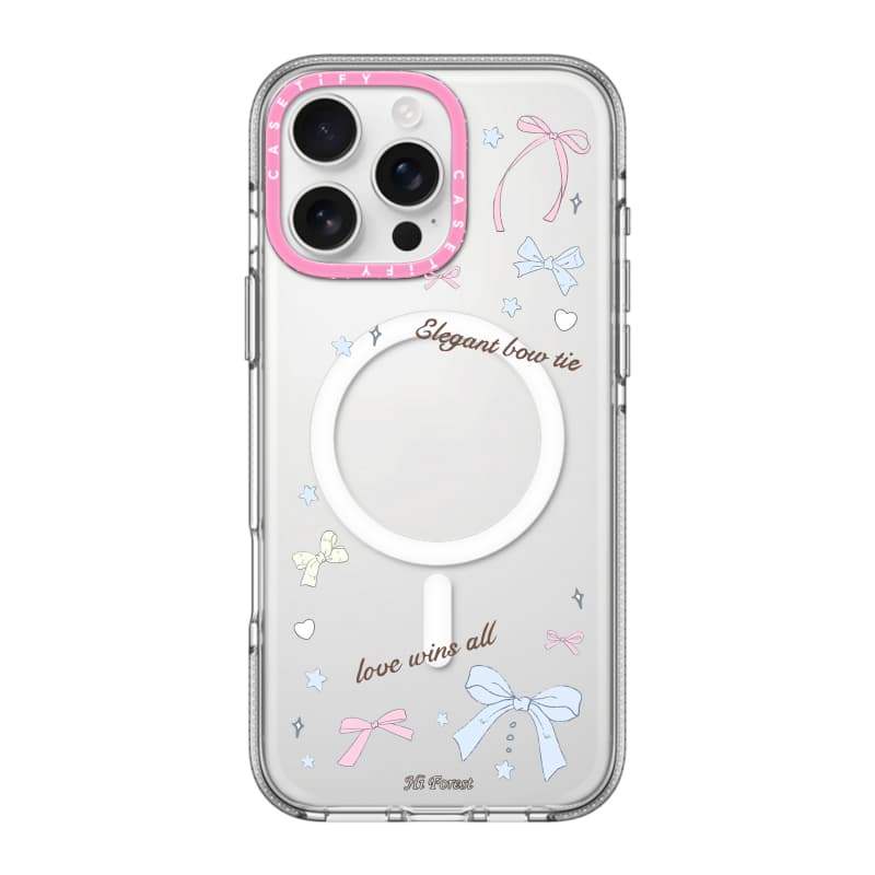 CASECASE X Love Wins Everything Case HỒNG CAMERA RING EDITION Tác động Vỏ hút từ tính trong suốt cho iPhone 17 / 16 / 15 / 14 / 13 Pro Max Air với bao bì cao cấp