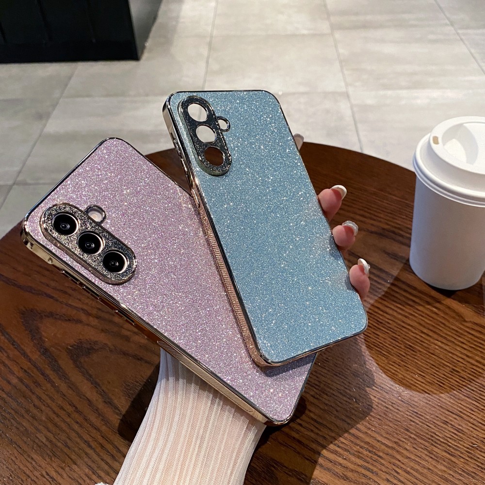 Ốp Điện Thoại Lấp Lánh Cho Samsung Galaxy A56 A55 A54 A53 A36 A35 A34 A26 A25 A24 A17 A16 A15 A14 A07 A06 S25 S24 S23 Ultra Plus FE S25 Edge Chống Trơn Trượt Chống Rơi Thời Trang Sáng Bóng
