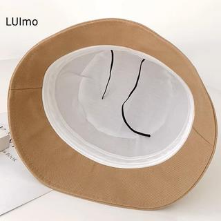 LUImo Mới Thu Đông Xuân Du Lịch Ngoài Trời Mũ Xô Nữ Cô Gái Màu Trơn Tấm Che Nắng Mũ Có Thể Gập Lại Chống Nắng Người Cá Panama Lưu Vực SBS