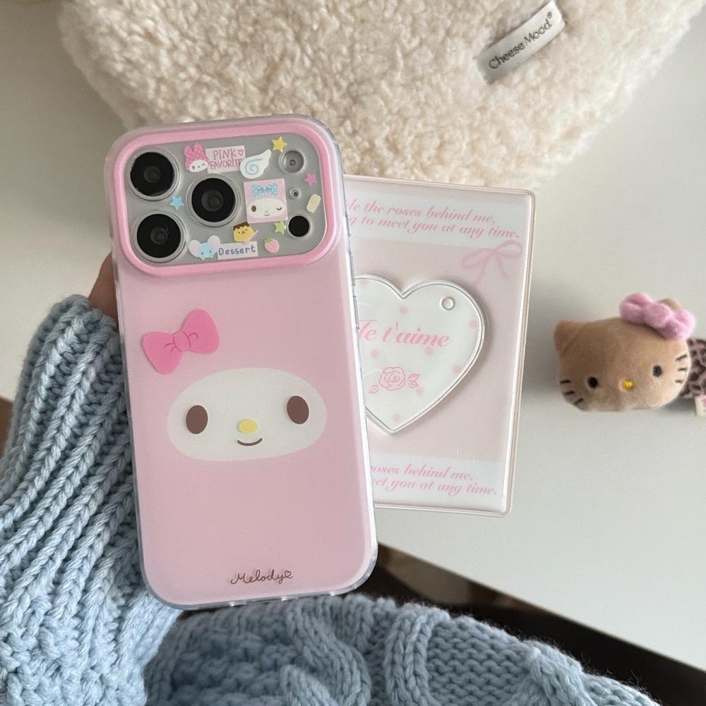 Ốp Lưng Cứng Tương Thích Với iPhone 13 14 14Pro 14ProMax 15 15Pro 15ProMax 16 16Pro 16ProMax 17 17Pro 17ProMax Ốp Họa Tiết Giai Điệu Màu Hồng