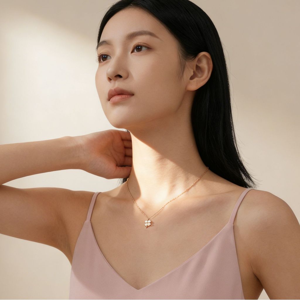 Mặt dây chuyền Niche cỏ ba lá đa năng thanh lịch