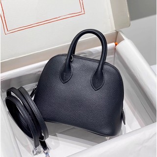 FELU Túi xách nữ định hình vỏ sò phong cách tối giản da bò thật chống trầy xước lót siêu sợi mini đeo chéo kích thước 19×14×8cm #1211154